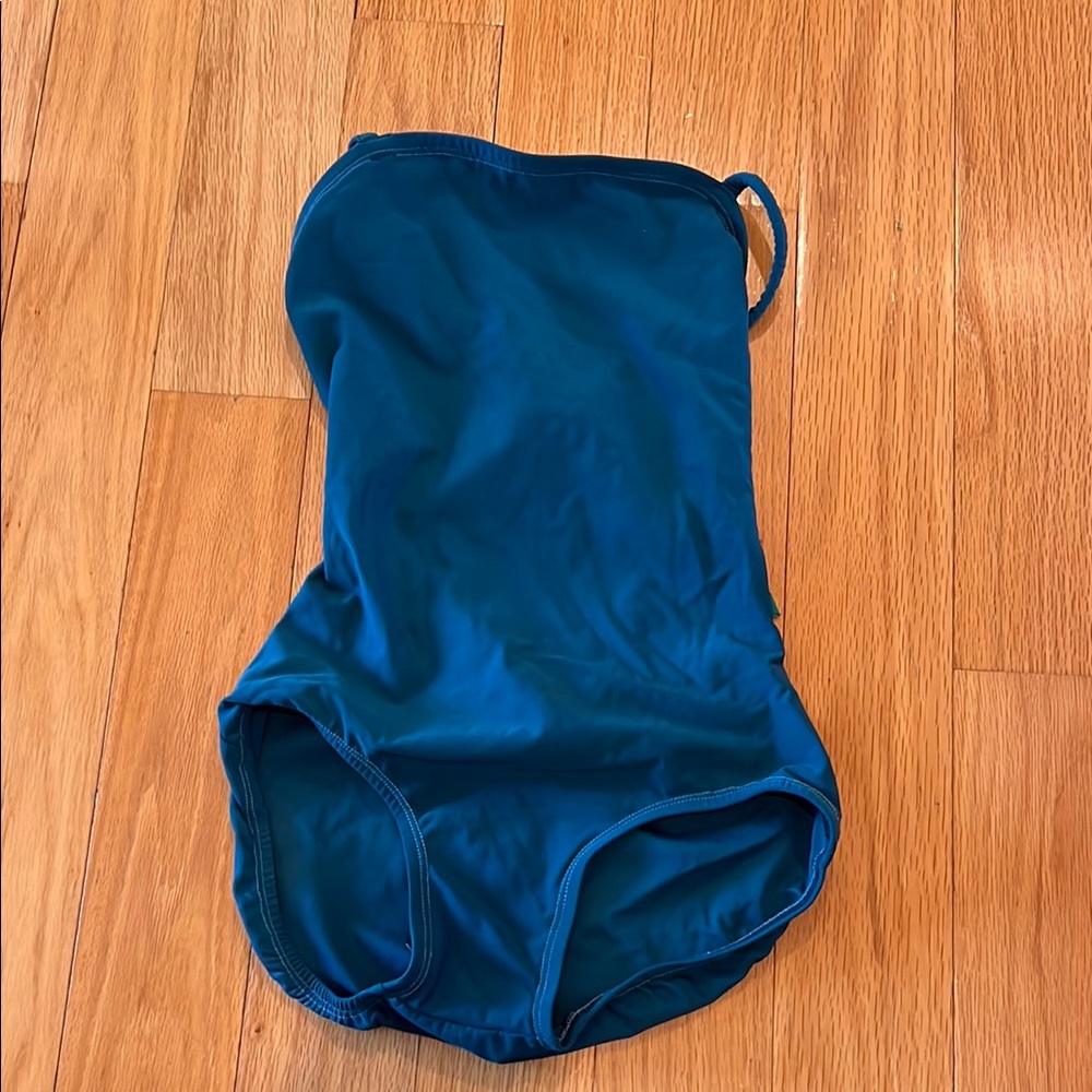 Lucky Leo adult small teal leotard
